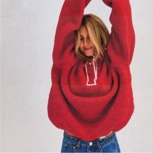 PARKE red fleece pullover